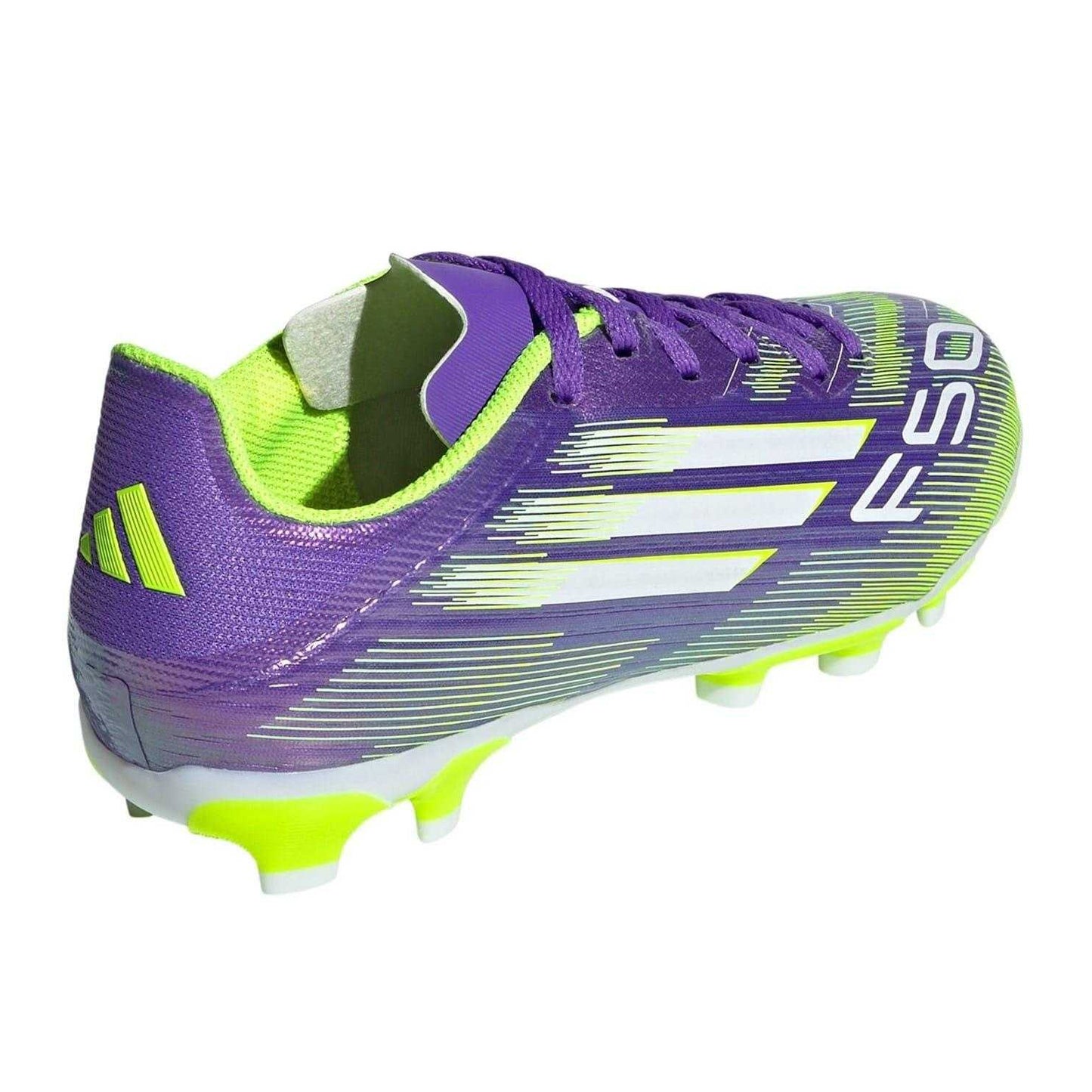Purple-White - Back - Adidas Childrens-Kids F50 League Football Boots