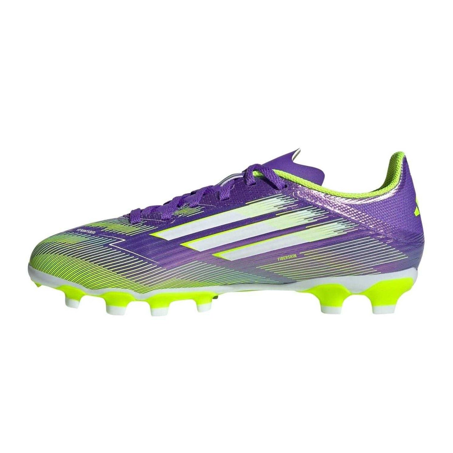 Purple-White - Side - Adidas Childrens-Kids F50 League Football Boots