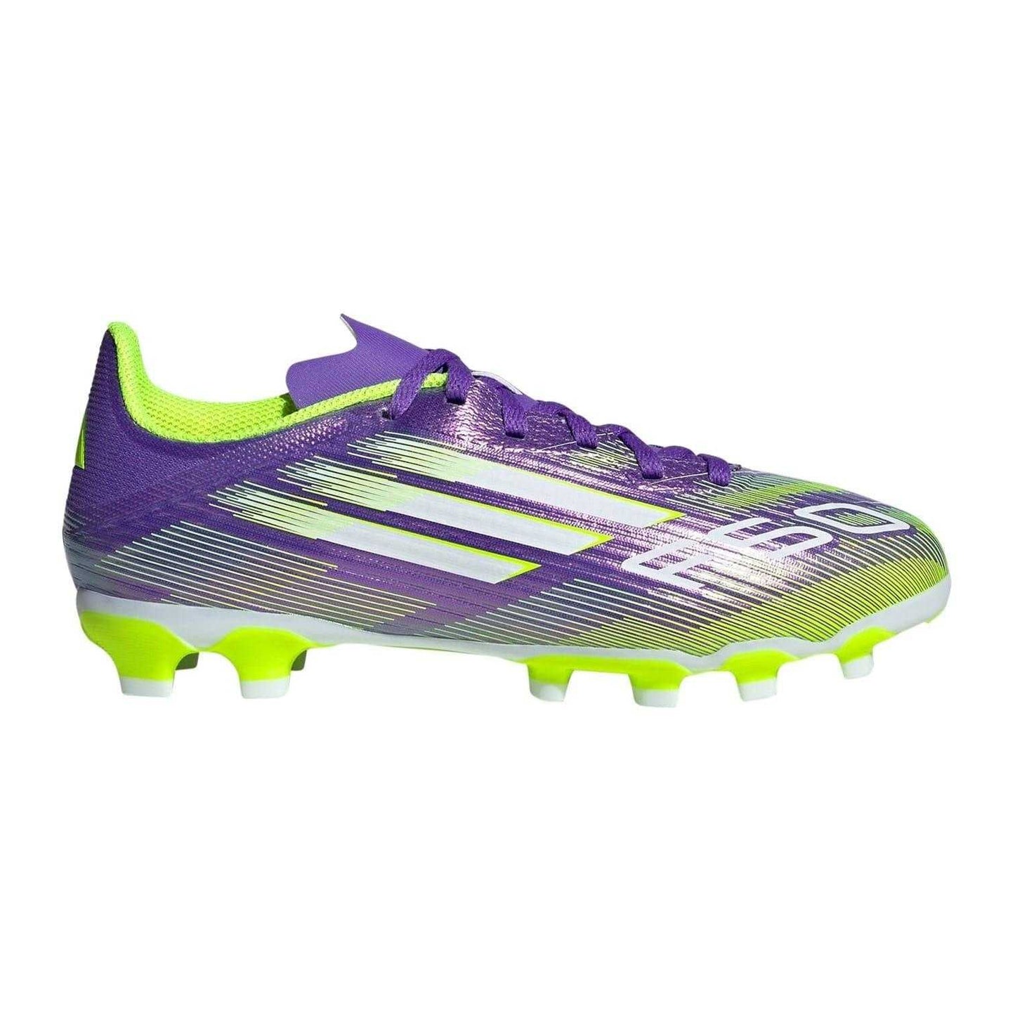 Purple-White - Front - Adidas Childrens-Kids F50 League Football Boots