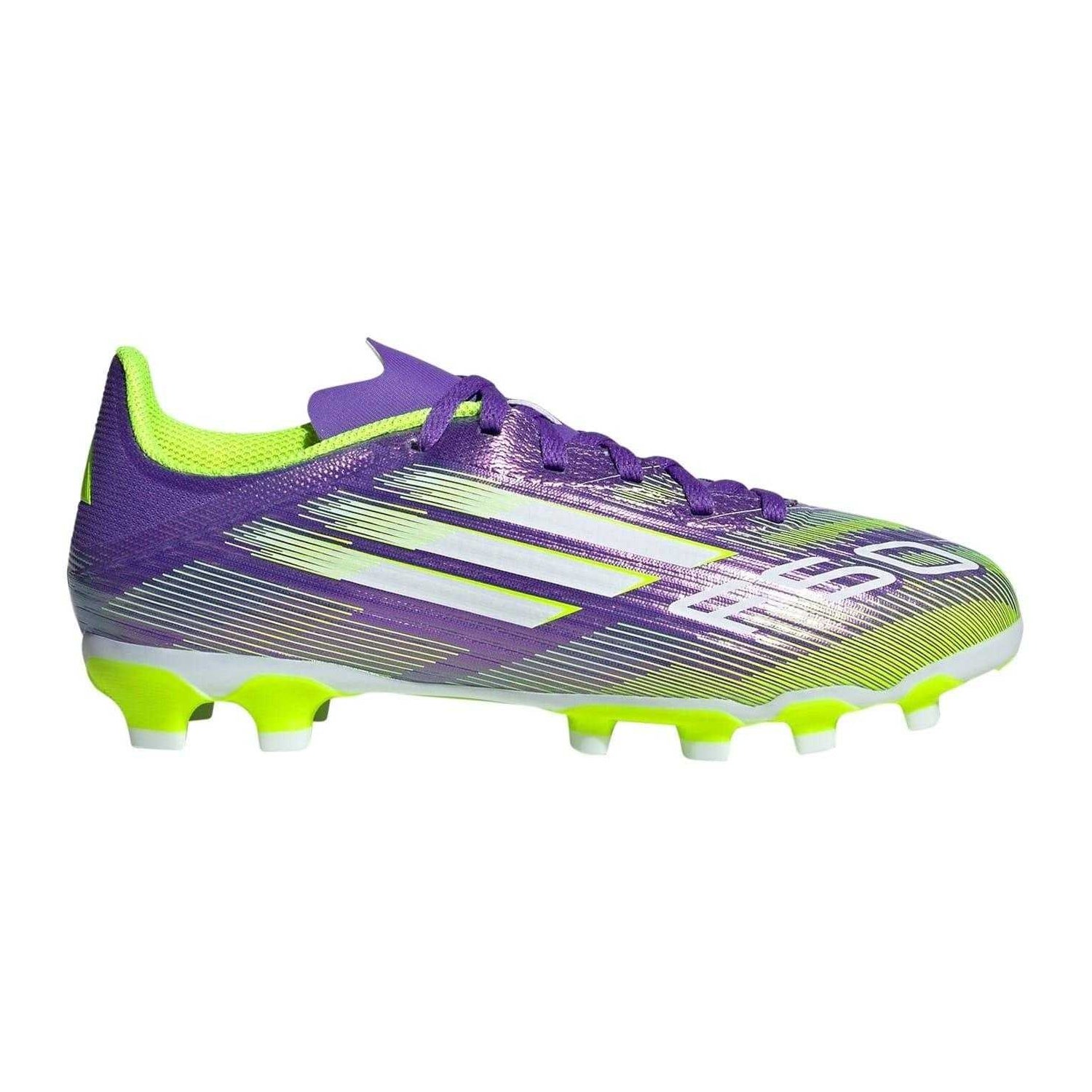 Purple-White - Front - Adidas Childrens-Kids F50 League Football Boots