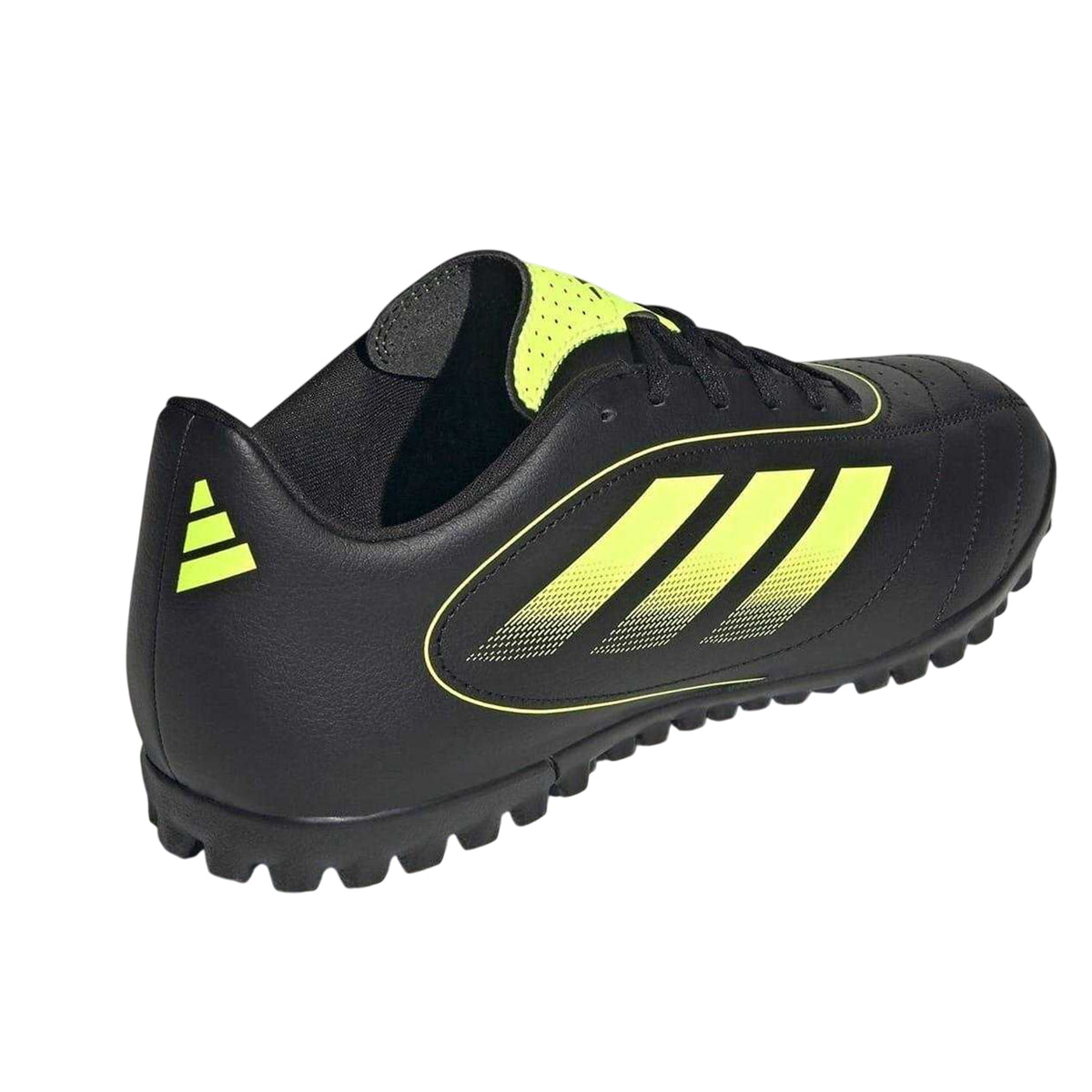 Black-Lemon - Back - Adidas Mens Goletto IX Leather Astro Turf Trainers