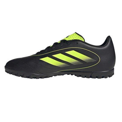Black-Lemon - Side - Adidas Mens Goletto IX Leather Astro Turf Trainers