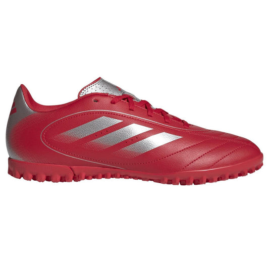 Red-Silver - Front - Adidas Mens Goletto IX Leather Astro Turf Trainers