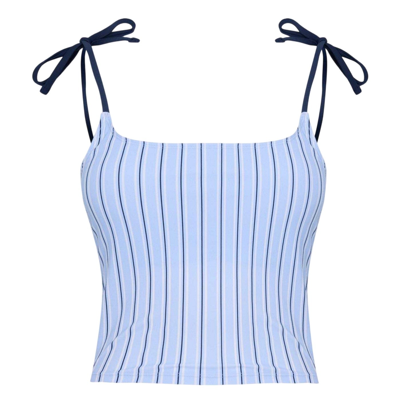 Navy - Front - Jack Wills Womens-Ladies Kickback Striped Tankini Top