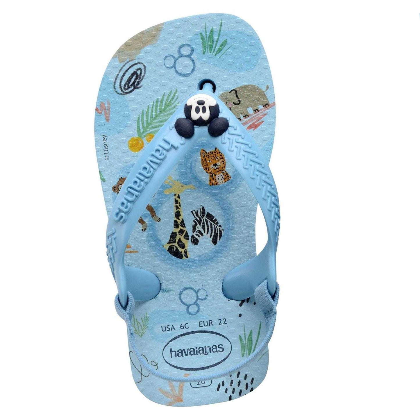 Dark Black-Blue - Back - Disney Childrens-Kids Mickey Mouse Cartoon Flip Flops