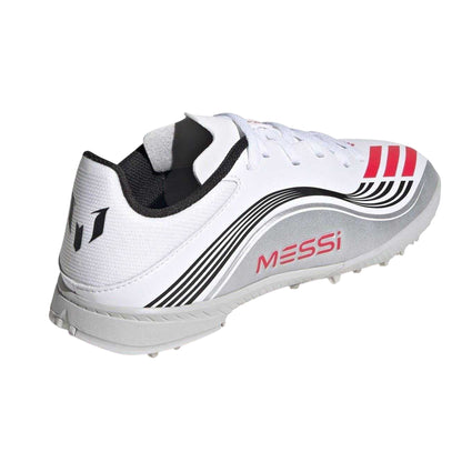 White-Red - Back - Adidas Childrens-Kids F50 League Artificial Ground Football Boots