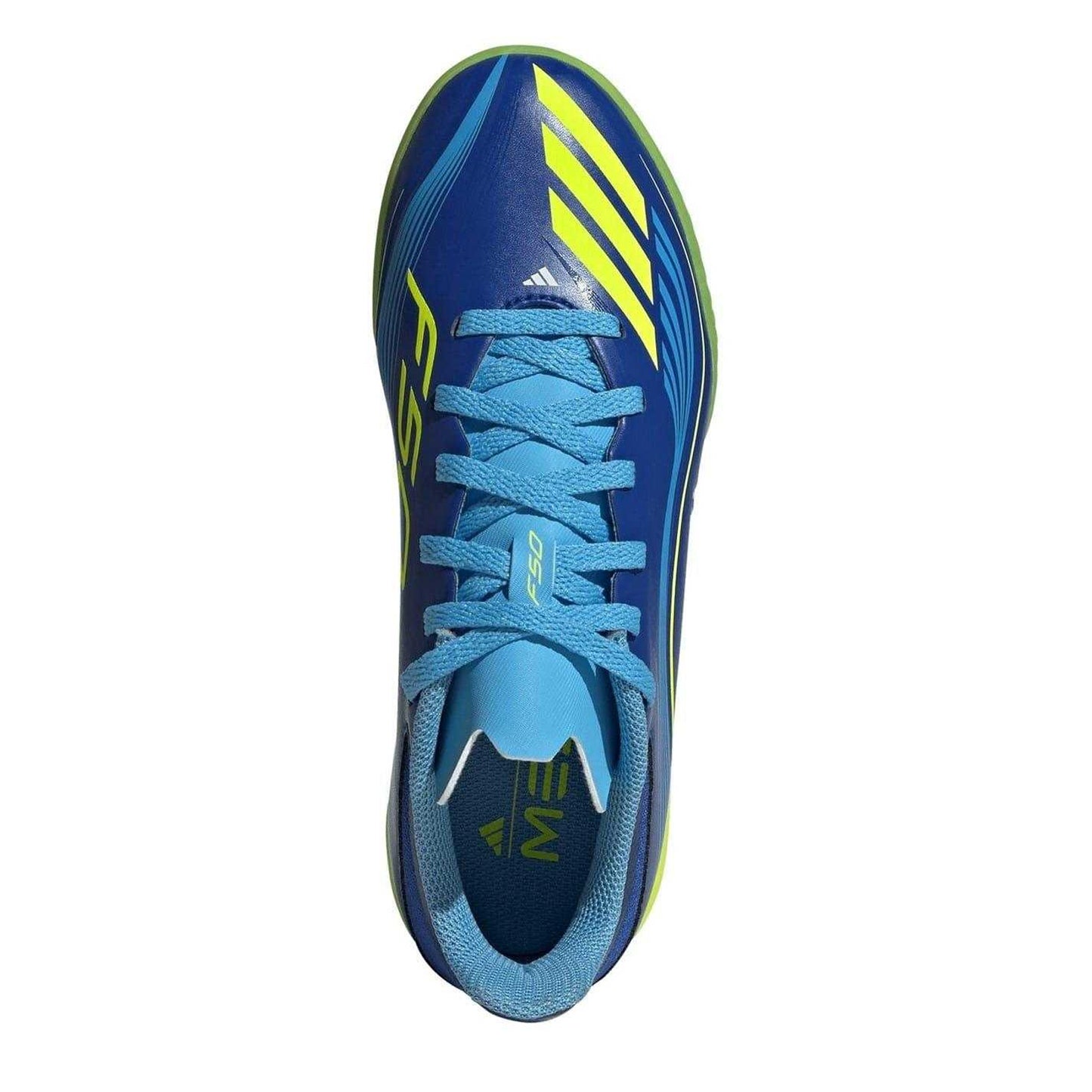 Blue-Yellow - Lifestyle - Adidas Childrens-Kids F50 League Artificial Ground Football Boots