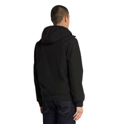 Black - Back - Farah Mens Softshell Hooded Jacket