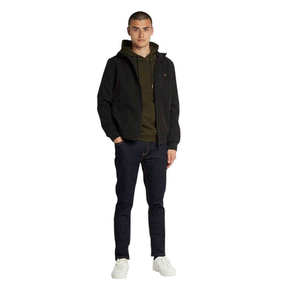 Black - Side - Farah Mens Softshell Hooded Jacket