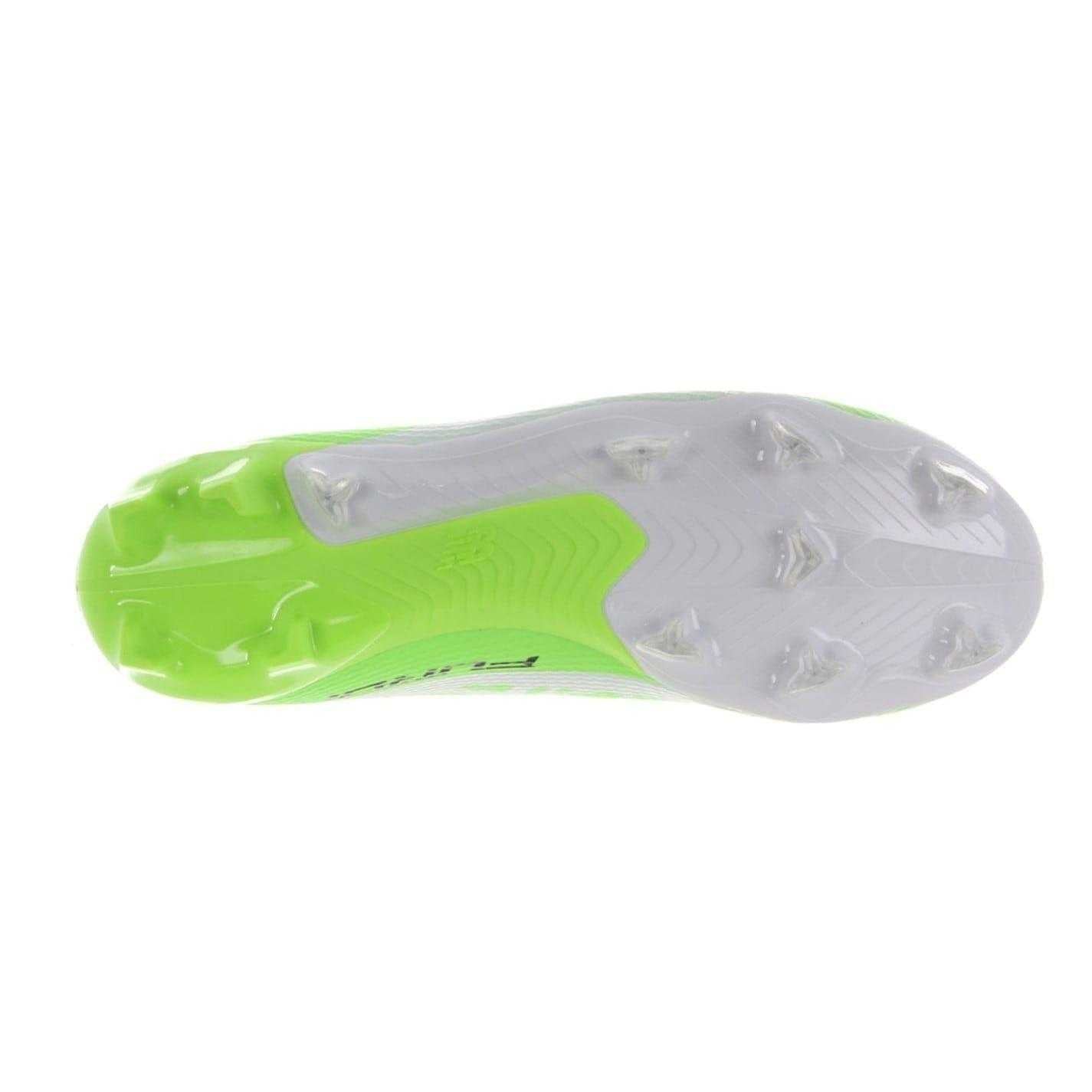 Green-White - Back - New Balance Mens Furon Team V8 Firm Ground Football Boots