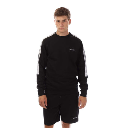 Black - Front - Lyle & Scott Mens Tape Crew Neck Sweatshirt