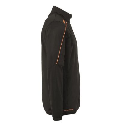 Black-Orange - Side - UHL Sport Mens Mock Neck Long-Sleeved Performance Jacket