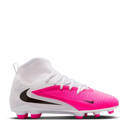 White-Pink - Front - Nike Childrens-Kids Phantom 6 Football Boots