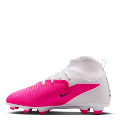White-Pink - Back - Nike Childrens-Kids Phantom 6 Football Boots