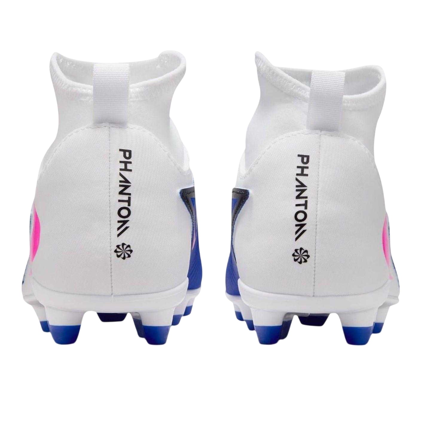 Blue-White-Pink - Back - Nike Childrens-Kids Phantom 6 Football Boots