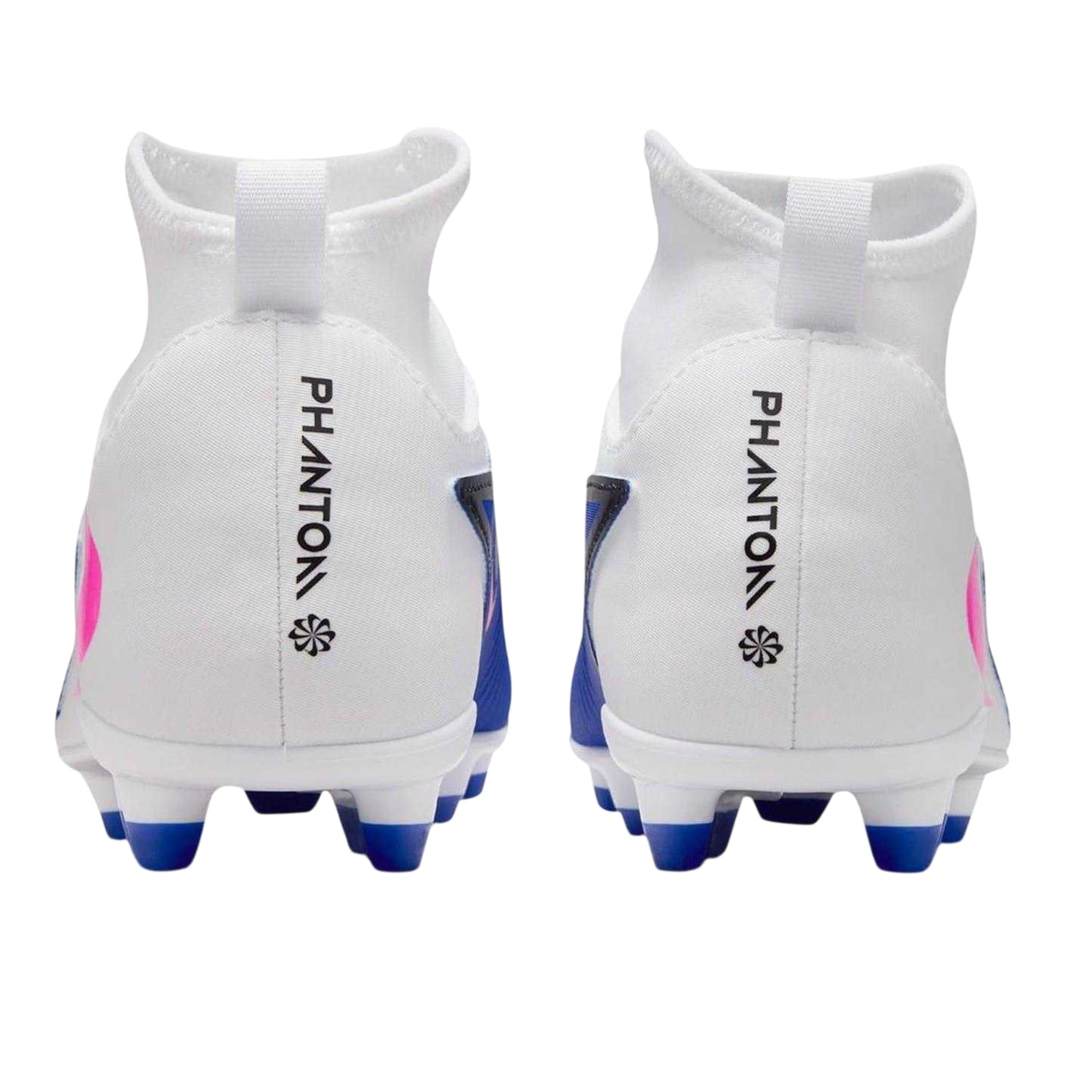 Blue-White-Pink - Back - Nike Childrens-Kids Phantom 6 Football Boots