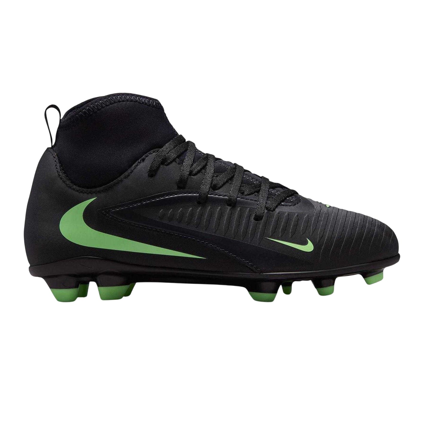 Black-Green - Front - Nike Childrens-Kids Phantom 6 Football Boots