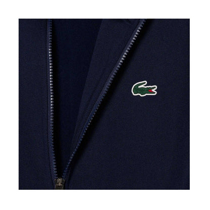 Navy-White - Lifestyle - Lacoste Mens Interlock Full Zip Tennis Sweatshirt