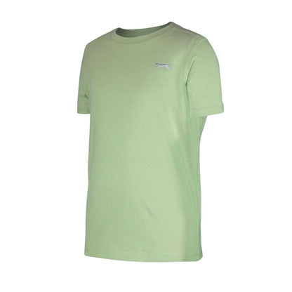 Pastel Green - Side - Slazenger Boys Plain Cotton T-Shirt