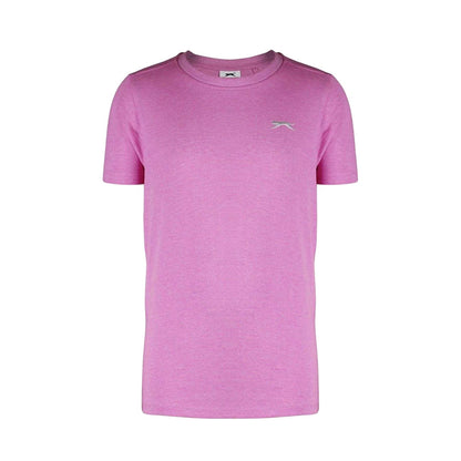 Doll Pink - Front - Slazenger Boys Plain Cotton T-Shirt