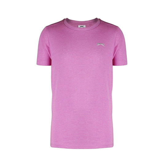 Doll Pink - Front - Slazenger Boys Plain Cotton T-Shirt