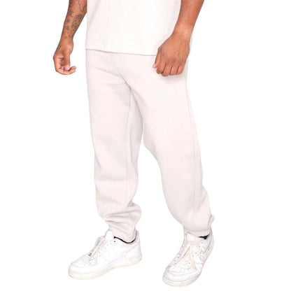 Grey - Side - Blank Essentials Mens Arched Logo Joggers