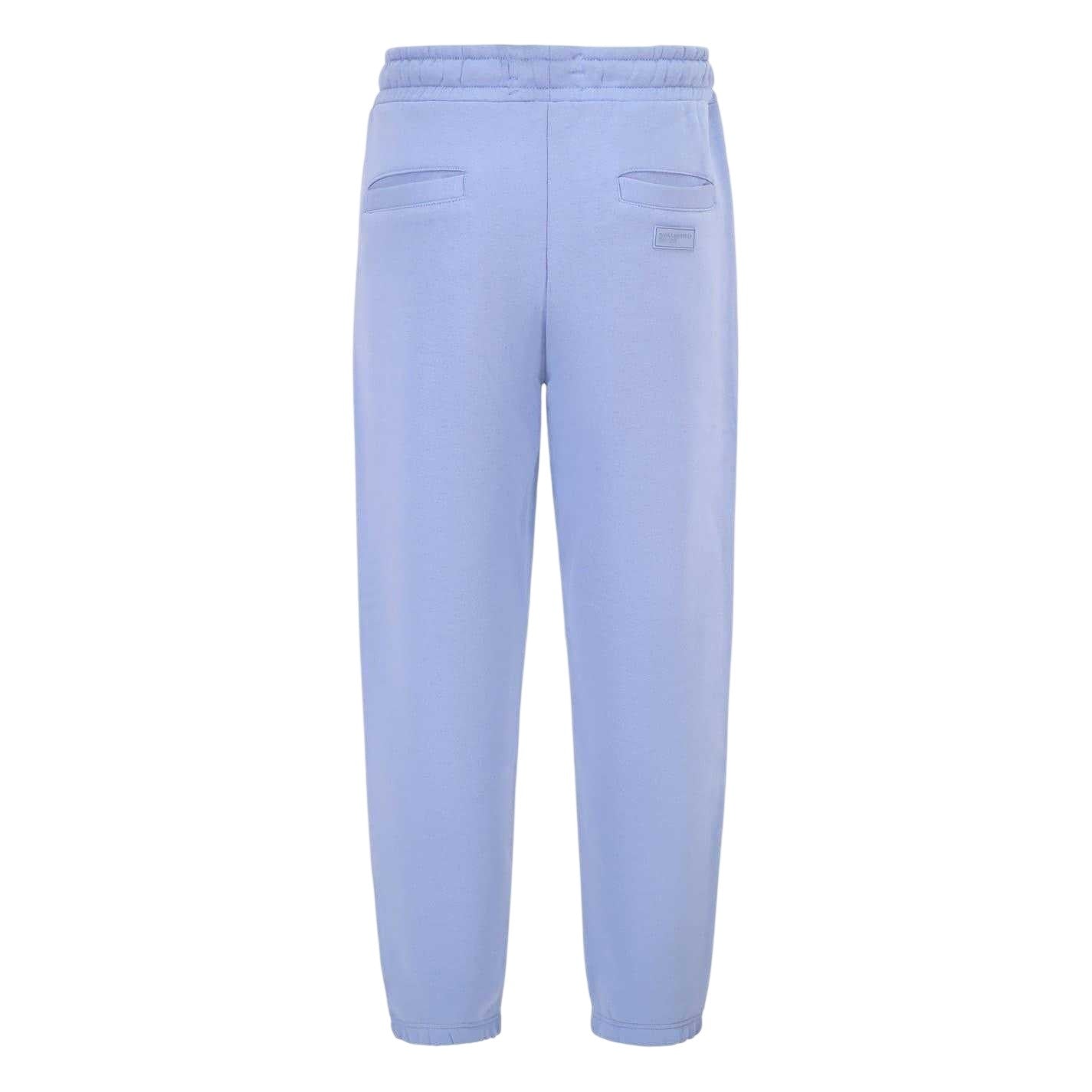 Blue - Back - Blank Essentials Mens Arched Logo Joggers