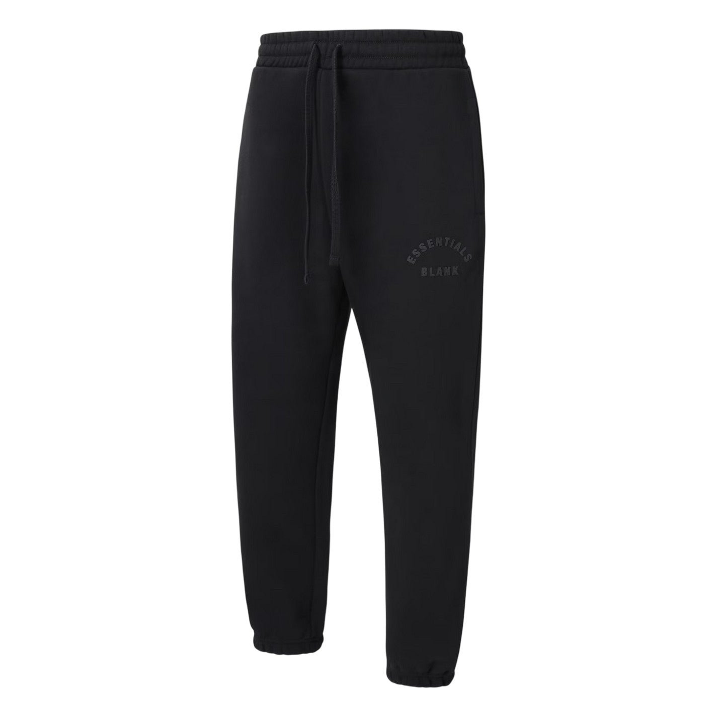 Black - Side - Blank Essentials Mens Arched Logo Joggers