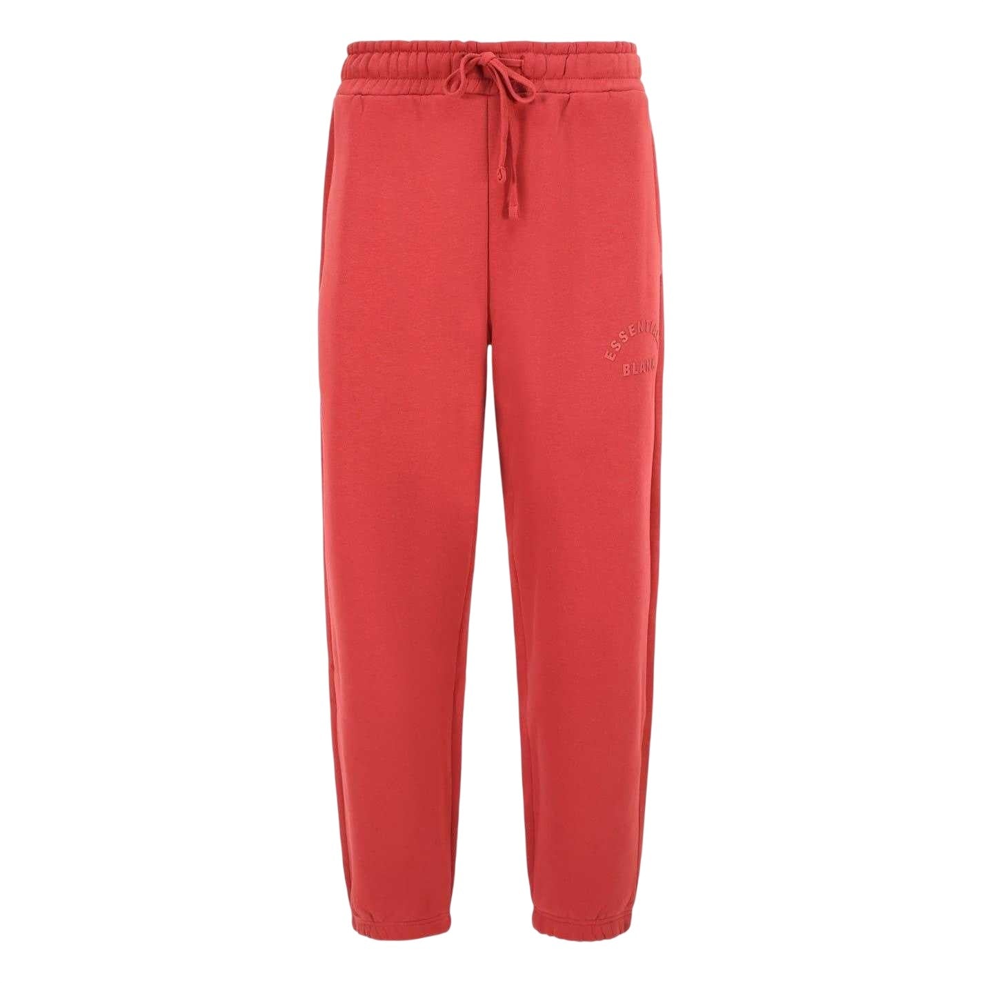 Spice Red - Front - Blank Essentials Mens Arched Logo Joggers