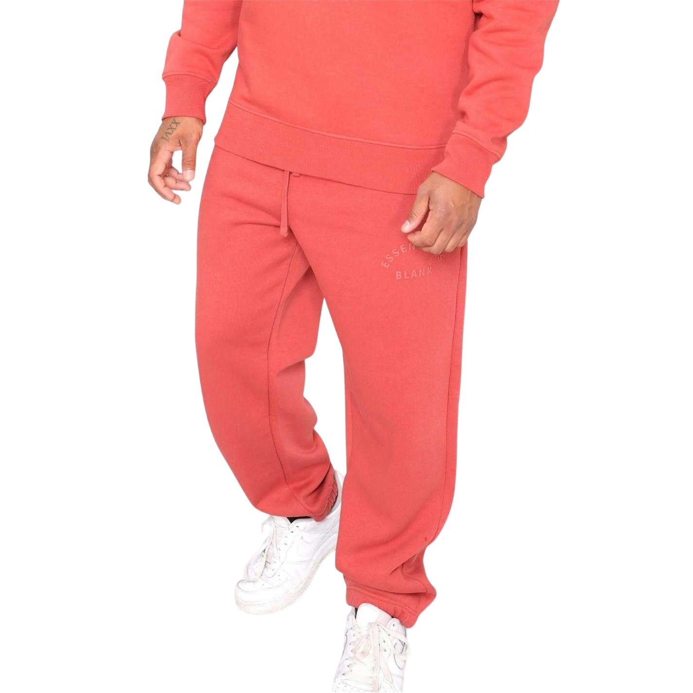 Spice Red - Side - Blank Essentials Mens Arched Logo Joggers