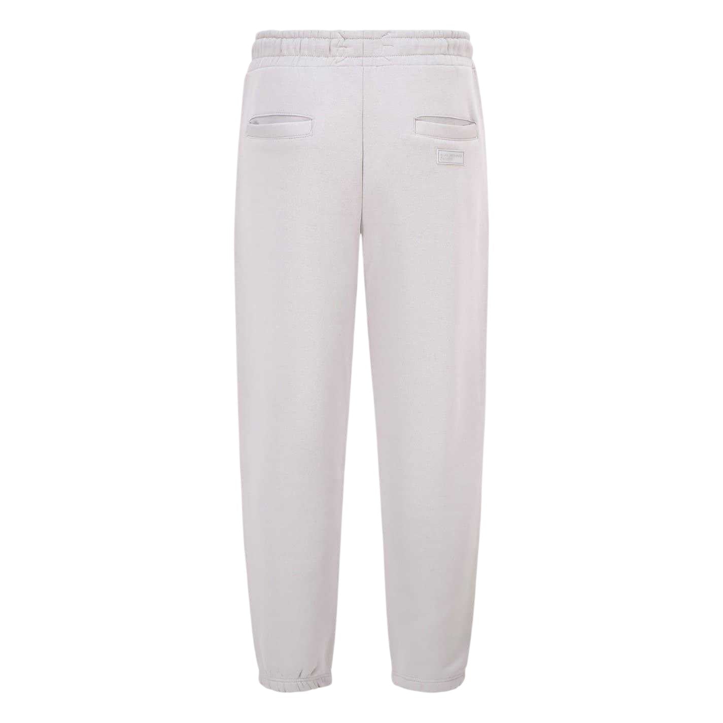 Grey - Back - Blank Essentials Mens Arched Logo Joggers