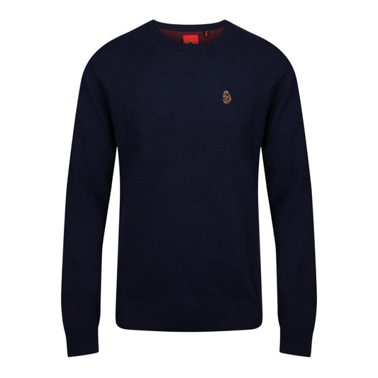 Navy - Front - Luke 1977 Mens Gerard 3 Crew Neck Sweatshirt
