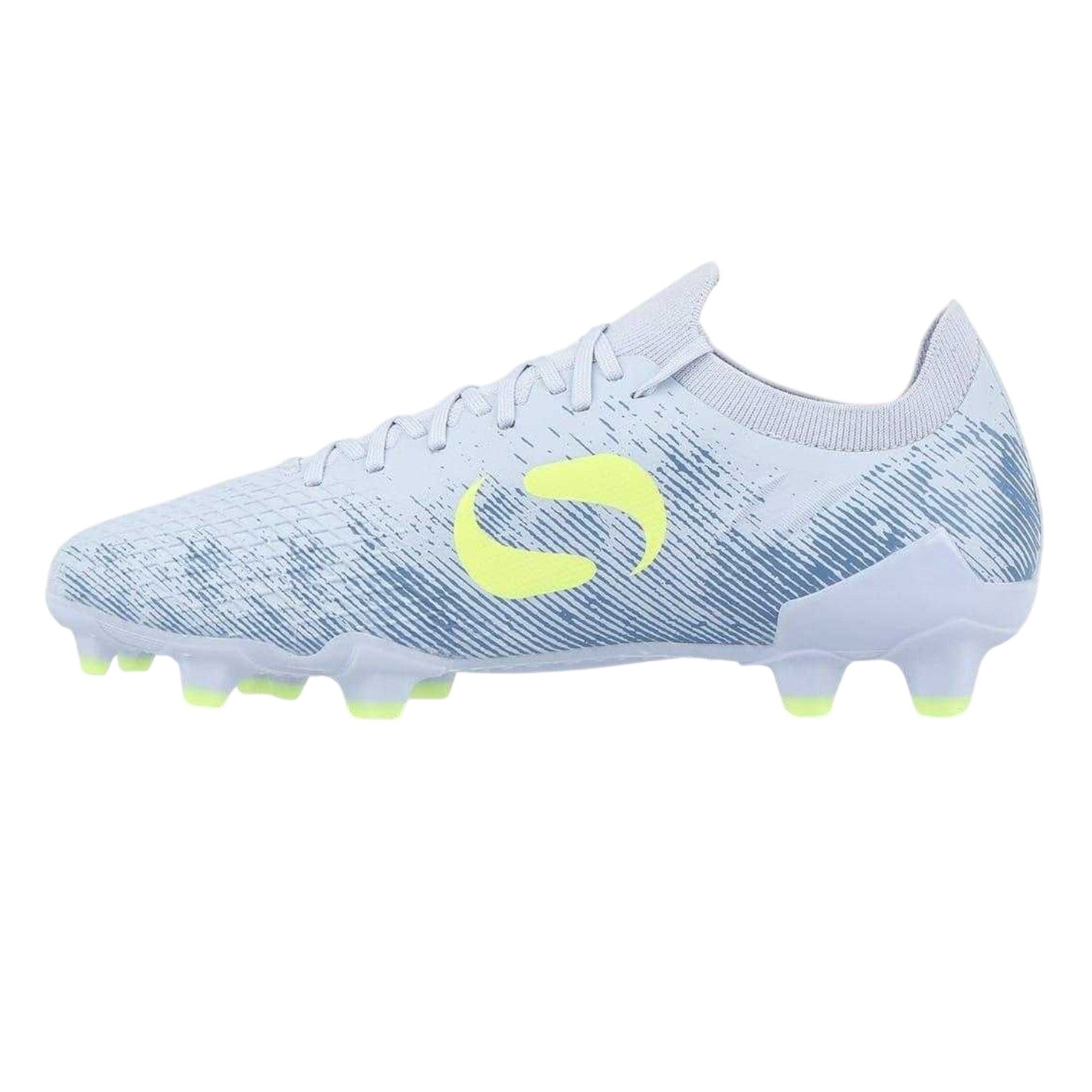 Purple-Lime - Back - Sondico Mens Striped Firm Ground Football Boots