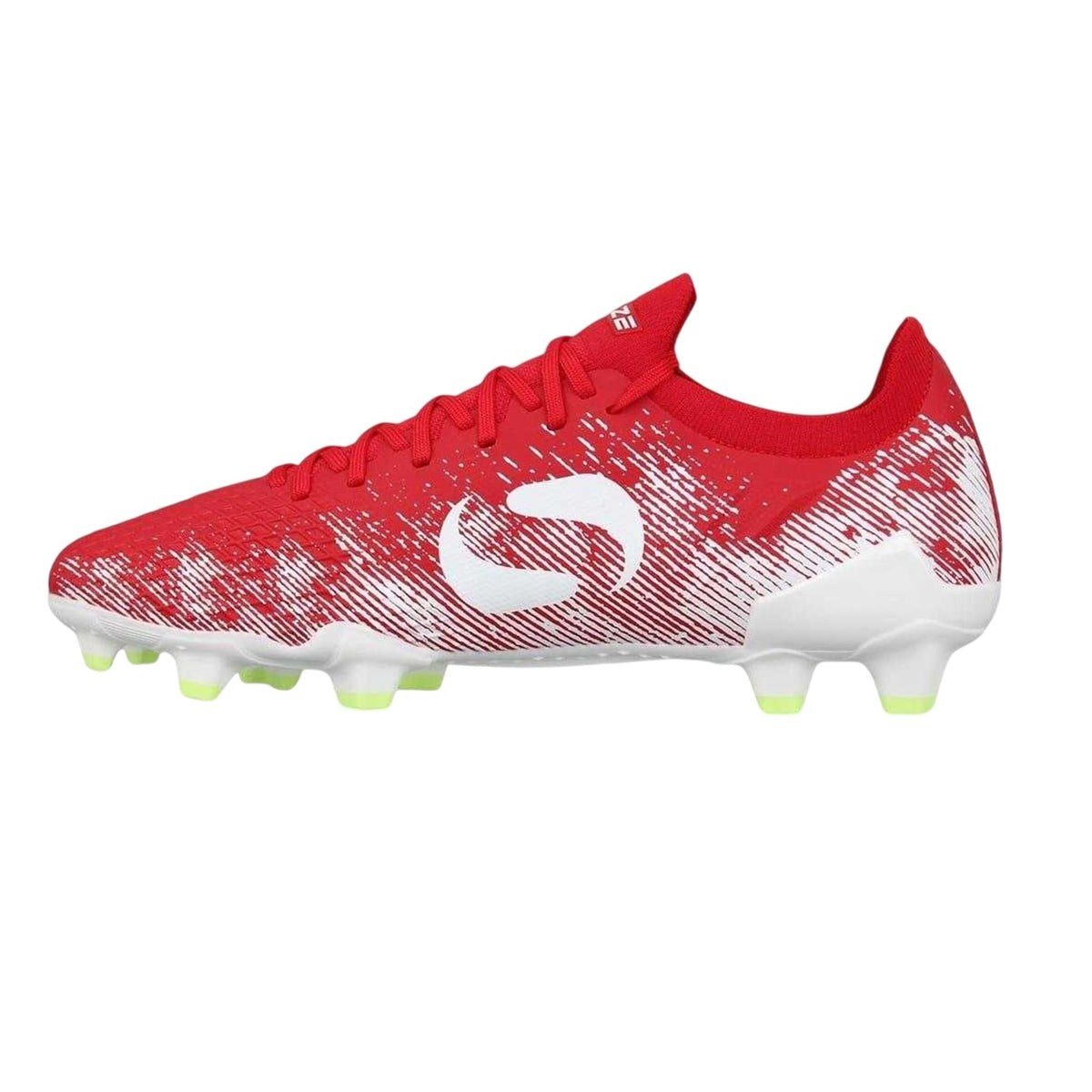 Red-White - Lifestyle - Sondico Mens Striped Firm Ground Football Boots