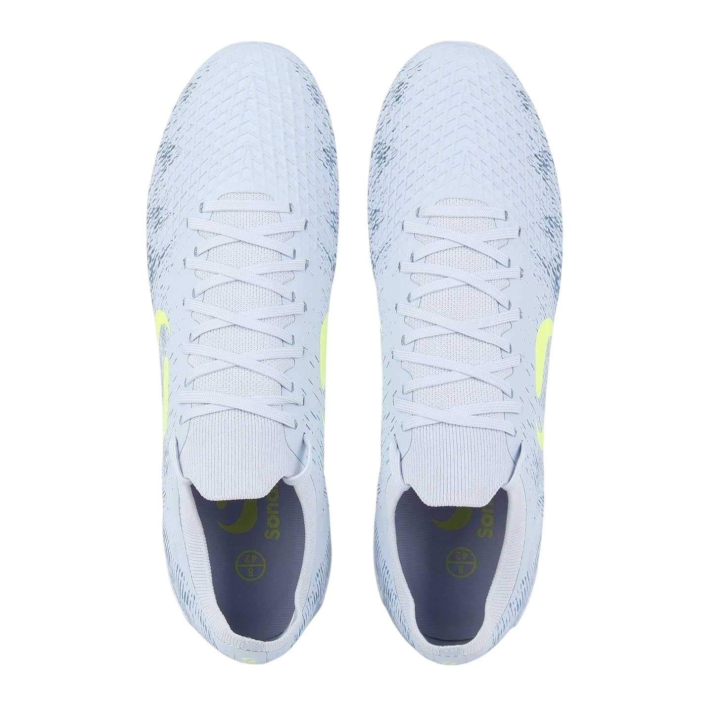 Purple-Lime - Side - Sondico Mens Striped Firm Ground Football Boots