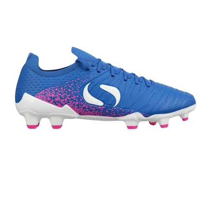 Blue-Pink - Front - Sondico Mens Striped Firm Ground Football Boots