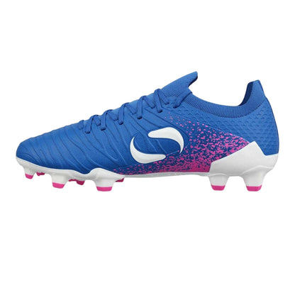 Blue-Pink - Back - Sondico Mens Striped Firm Ground Football Boots