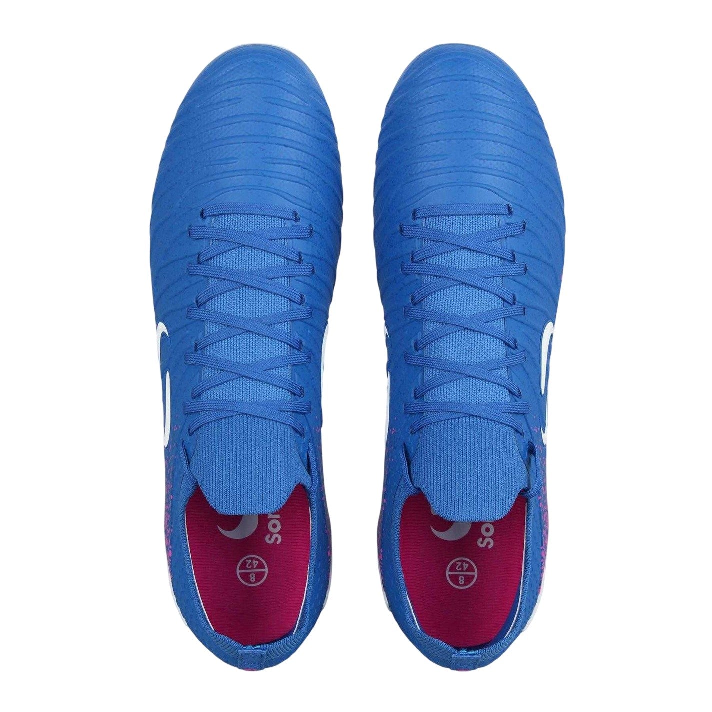 Blue-Pink - Side - Sondico Mens Striped Firm Ground Football Boots