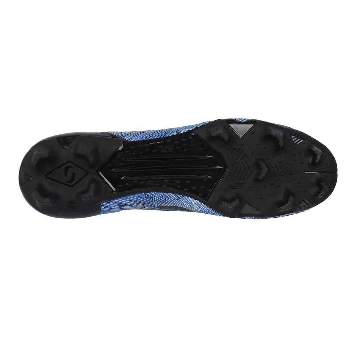 Black-Blue - Side - Sondico Mens Striped Firm Ground Football Boots