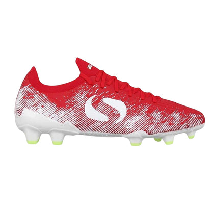 Red-White - Front - Sondico Mens Striped Firm Ground Football Boots