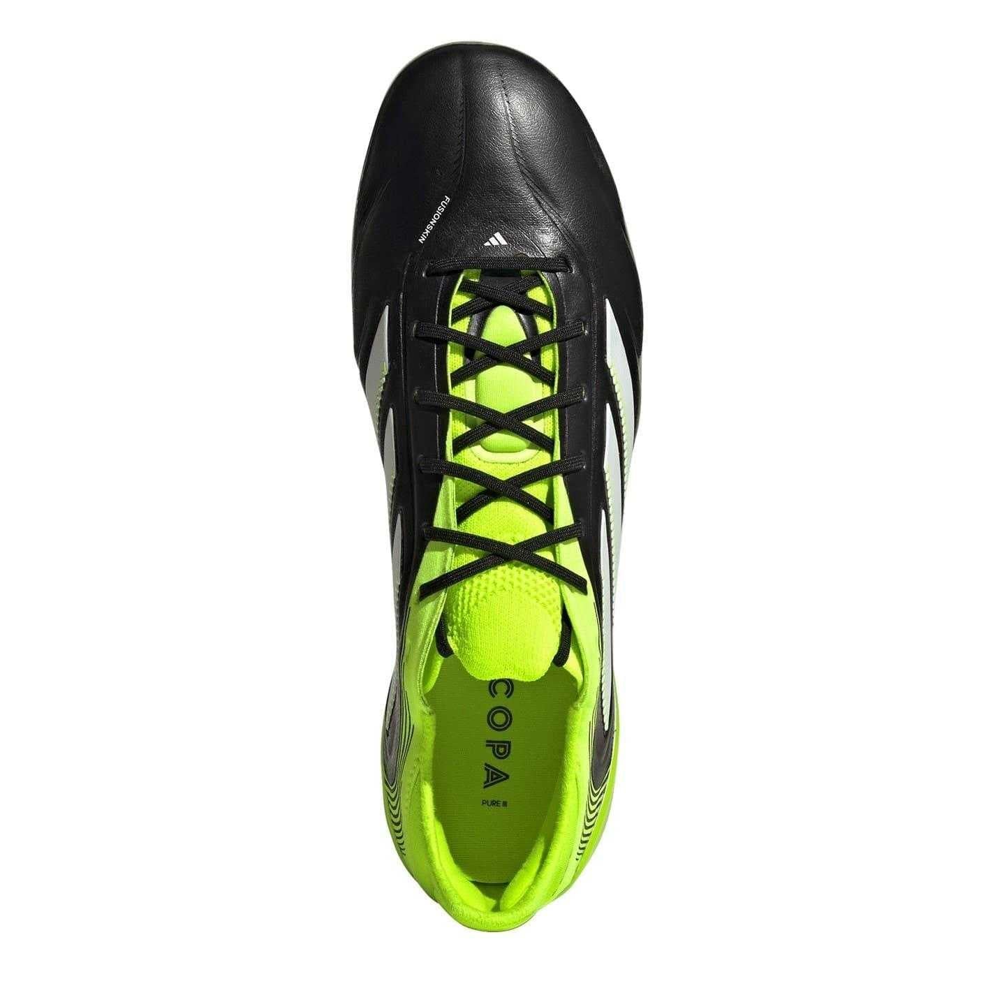 Black-Lemon - Lifestyle - Adidas Unisex Adult Copa Pure.3 Leather Soft Ground Football Boots