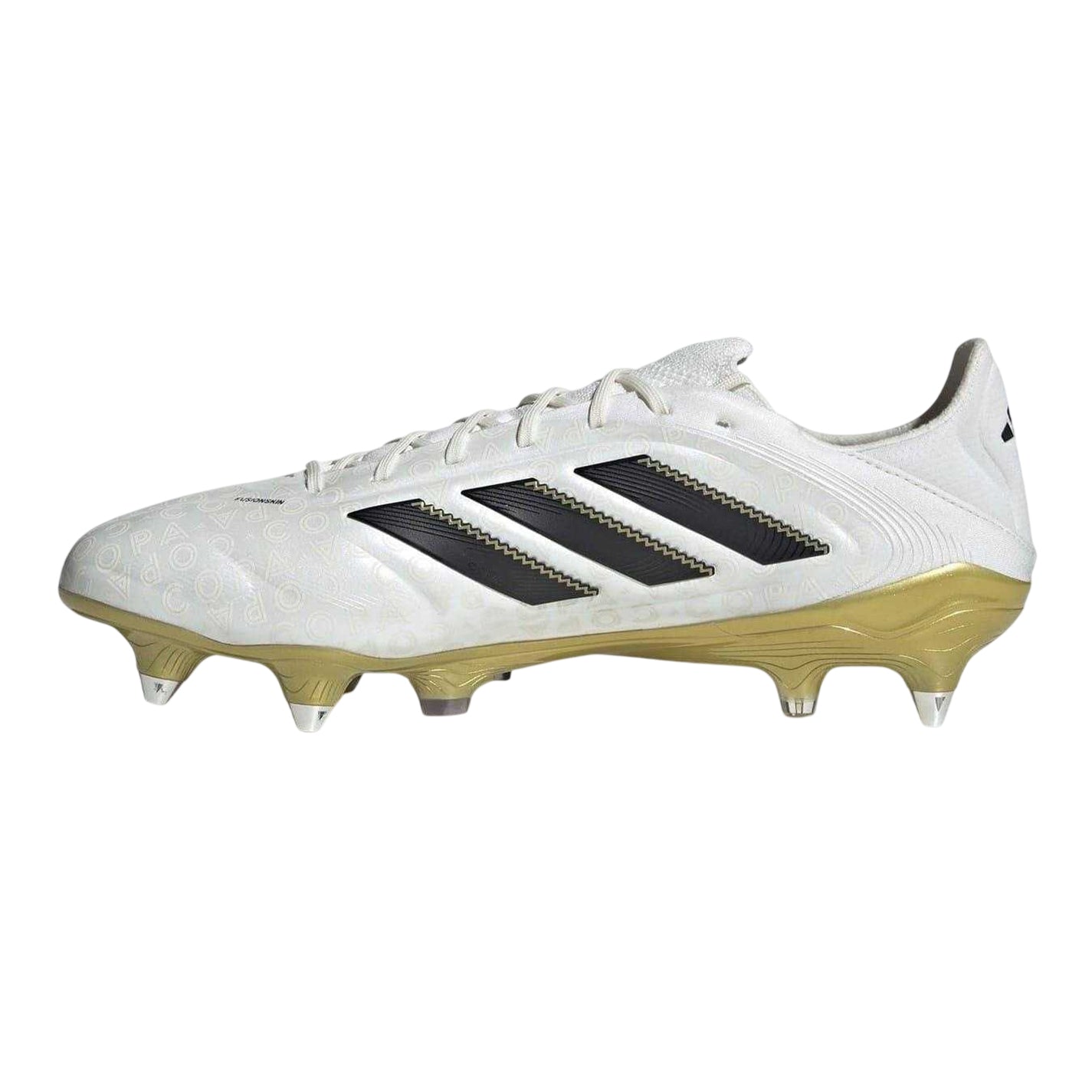 White - Side - Adidas Unisex Adult Copa Pure.3 Leather Soft Ground Football Boots