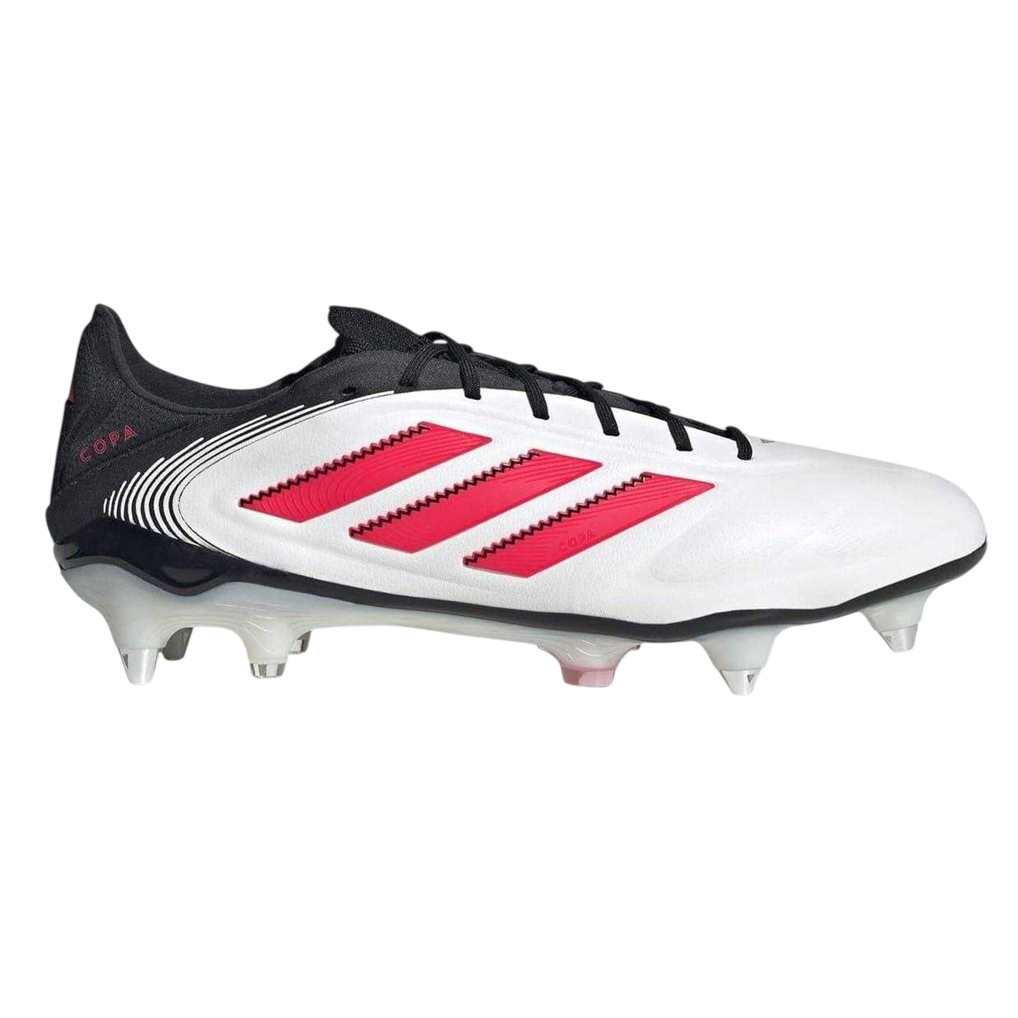 White-Red - Front - Adidas Unisex Adult Copa Pure.3 Leather Soft Ground Football Boots