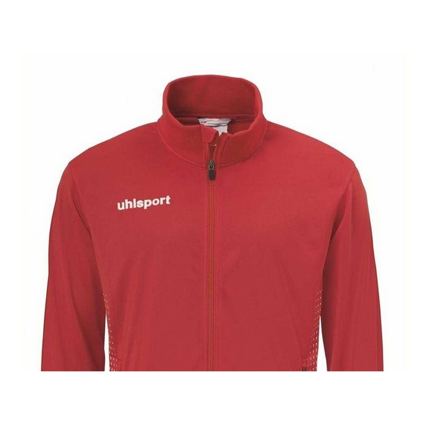 Red-White - Side - UHL Sport Mens Dotted Breathable Regular Track Jacket