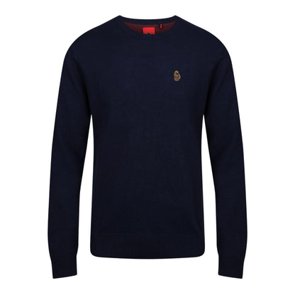 Navy - Front - Luke 1977 Mens Gerard 3 Crew Neck Sweatshirt