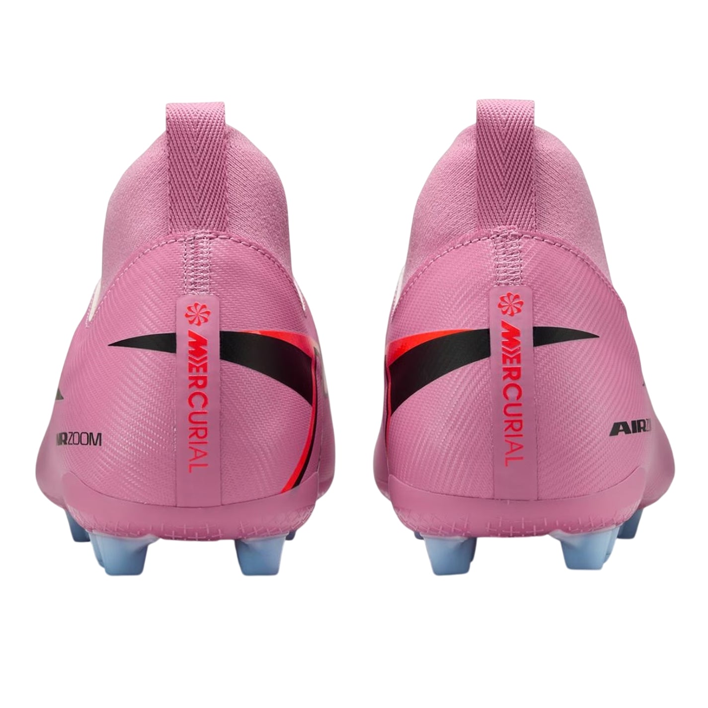 Pink-Black - Back - Nike Childrens-Kids Academy Swoosh Artificial Ground Football Boots