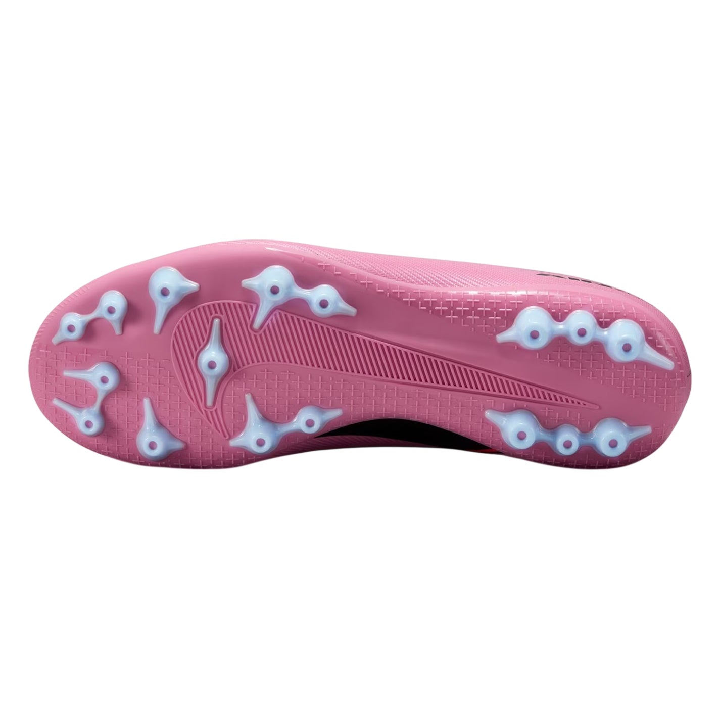 Pink-Black - Side - Nike Childrens-Kids Academy Swoosh Artificial Ground Football Boots