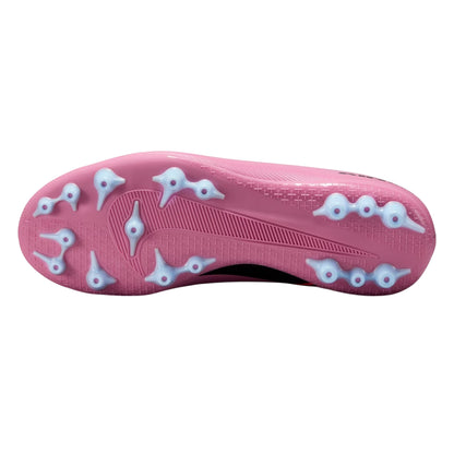 Pink-Black - Side - Nike Childrens-Kids Academy Swoosh Artificial Ground Football Boots