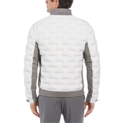 Grey Heather - Back - Original Penguin Mens Mock Neck Regular Performance Jacket
