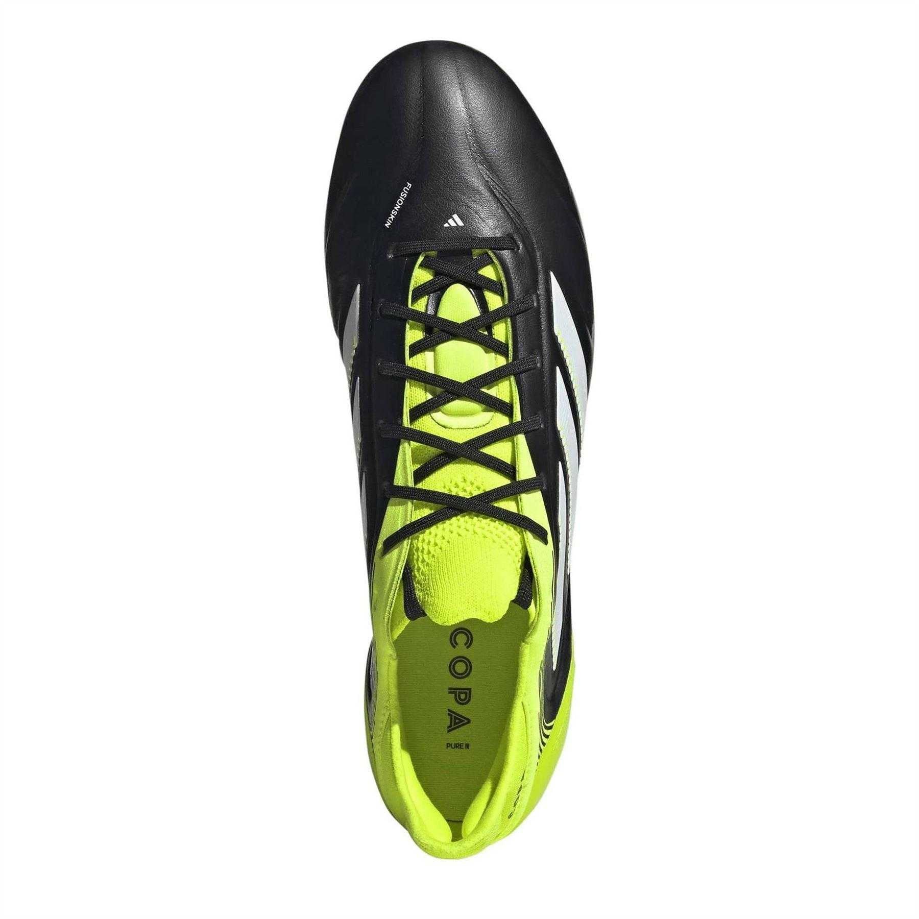 Core Black - Lifestyle - Adidas Mens Copa Pure III Elite 3 Stripes Lace Up Firm Ground Football Boots